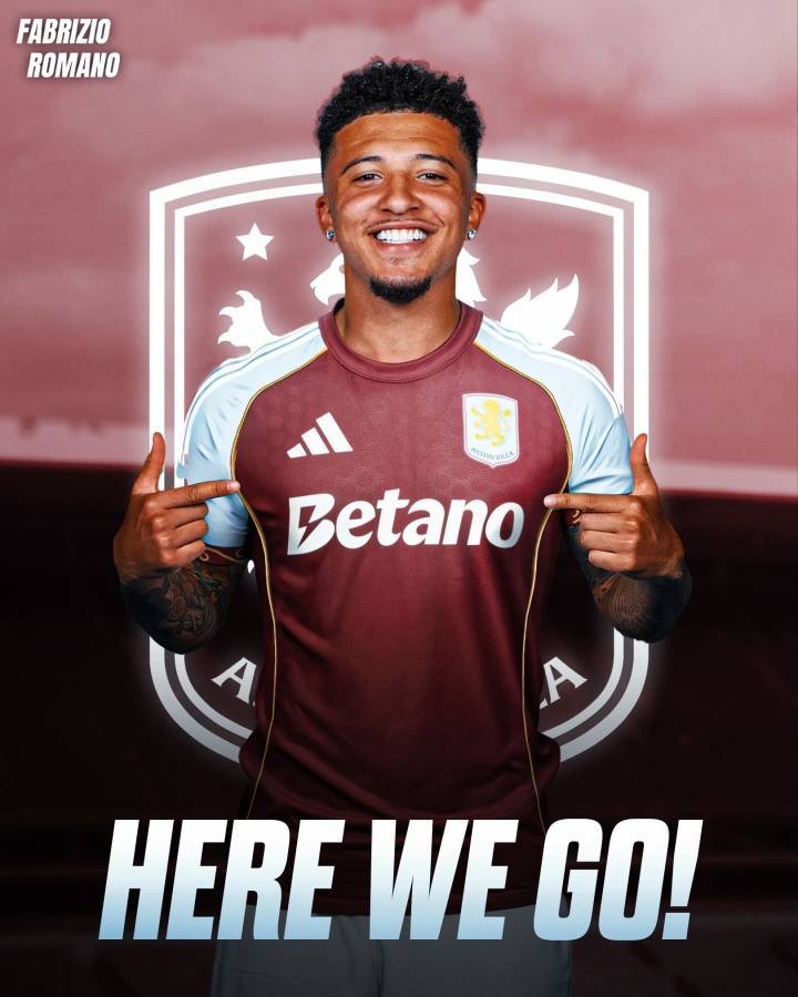 Here we go!罗马诺:曼联边锋桑乔租借加盟阿斯顿维拉